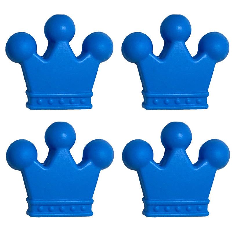 Venta al por mayor 35×30MM Crown Teethers Cuentas de silicona 50pcs